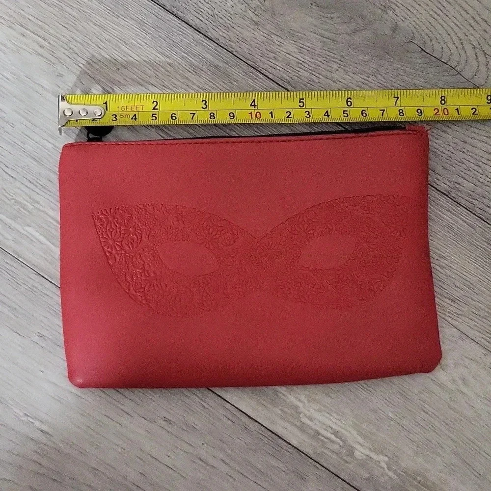 Ipsy‎ Red Floral Masquerade Cosmetic Pouch